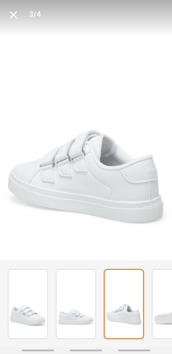 Kadın Beyaz Kinetix Cırt Cırtlı Spor Ayakkabı - Görsel 3