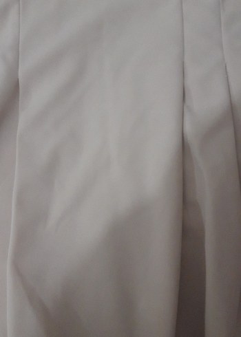 Bej Pilili Mini Etek - Görsel 2