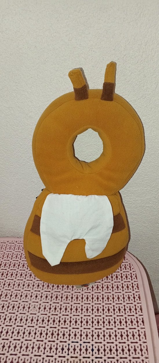 Sarı Bebek Kafa Koruma Yastığı Arı Çizgili - Görsel 2