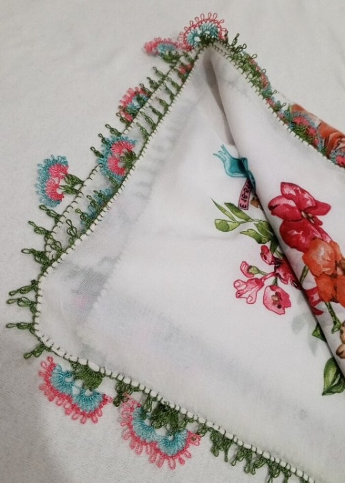 Tığ oyası eşarp  - Görsel 2