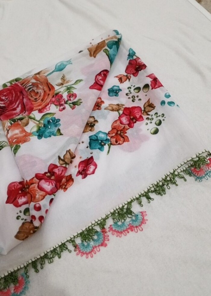 Tığ oyası eşarp  - Görsel 3