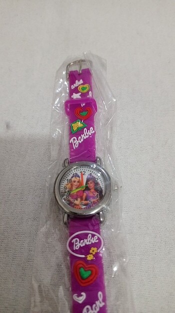 Barbie 3D kız çocuk silikon kol saati