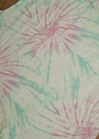 Kız Çocuk Batik Desenli Bol Kesim Tişört 11-12 yaş - Görsel 4