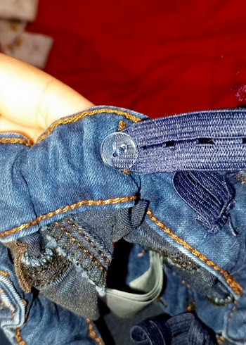 Düğmeli Mavi Denim Kız Eteği - Görsel 2