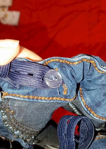 Düğmeli Mavi Denim Kız Eteği - Görsel 3