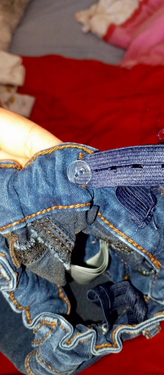 Düğmeli Mavi Denim Kız Eteği - Görsel 2