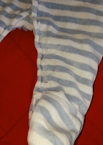 Kapüşonlu Gri Desenli Bebek Tulumu - Görsel 5