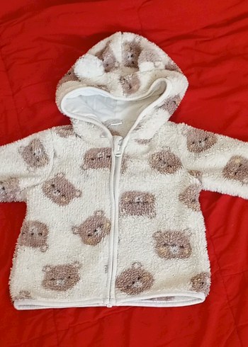 Bebek Kapüşonlu Peluş Mont - Görsel 2