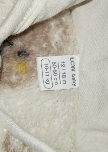 Bebek Kapüşonlu Peluş Mont - Görsel 7