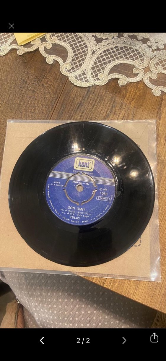 Tülay - İkimiz Bir Fidanız 45'lik Plak - Görsel 2