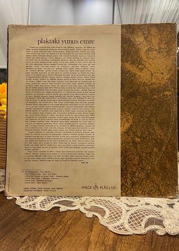 Yunus Emre Ruhi Su 1972 dönem plağı - Görsel 2