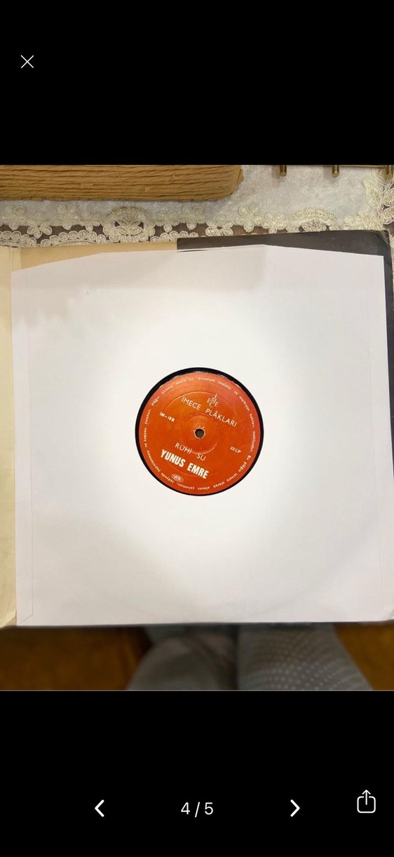 Yunus Emre Ruhi Su 1972 dönem plağı - Görsel 4