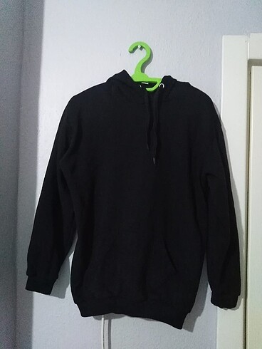 Düz siyah sweat