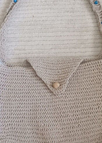 Düğmeli Örgü Bohem Kadın Çanta