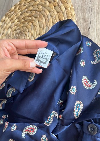 Bohem Tarzı Uzun Lacivert Erkek  Pijama Takımı - Görsel 4