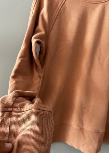 H&M Kadın Bej Süet Sweatshirt