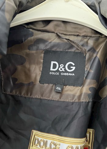 xxl Beden D&G Erkek Kamuflaj Deri Mont