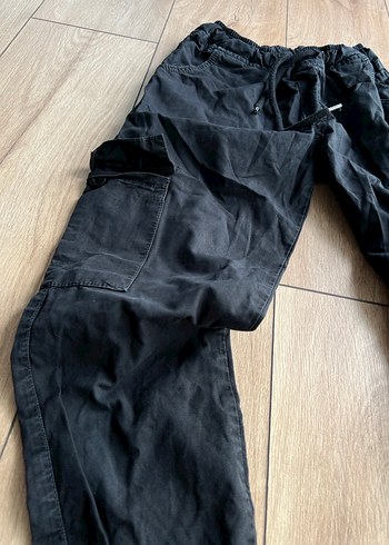 Siyah Kemerli Kadın Loose Fit Pantolon - Görsel 2