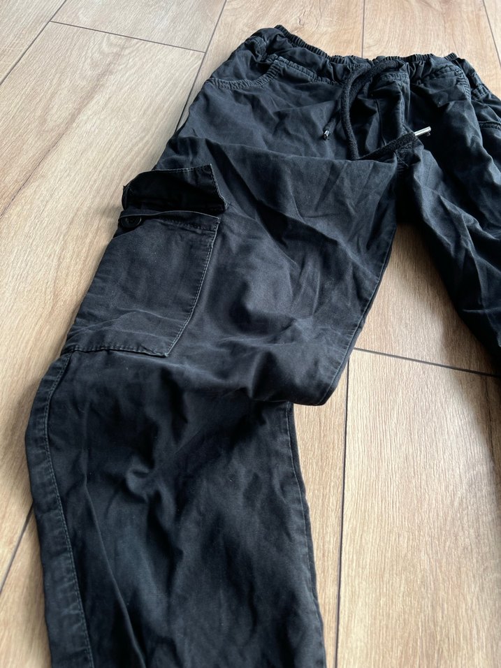 Siyah Kemerli Kadın Loose Fit Pantolon - Görsel 2