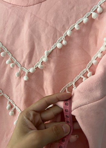 Diğer Püsküllü Pembe Bohem Kadın Sweatshirt