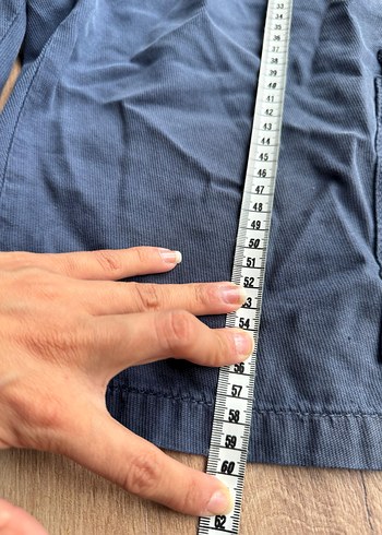 46 Beden lacivert Renk Erkek Lacivert Denim Bol Kesim Mini Şort