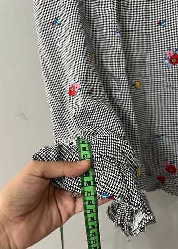 Gri Kısa Kadın Bluz - Görsel 4