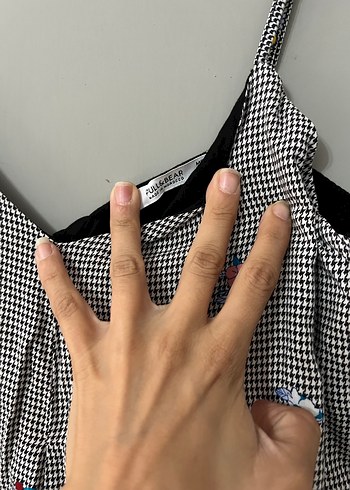 Gri Kısa Kadın Bluz - Görsel 3