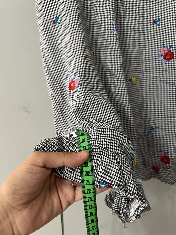 Gri Kısa Kadın Bluz - Görsel 4