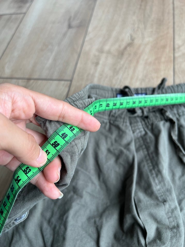 Haki Midi Keten Erkek  Pantolon - Görsel 4