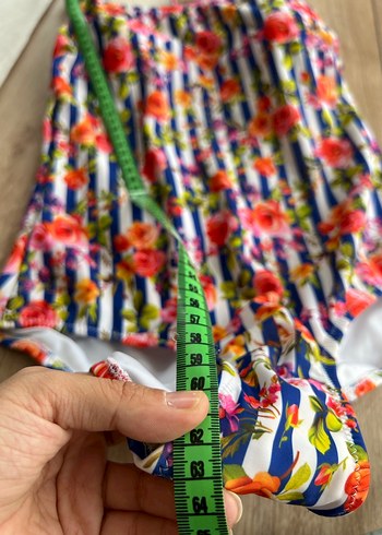 Çiçekli,, İnce Askılı Kadın Mayo - Görsel 4