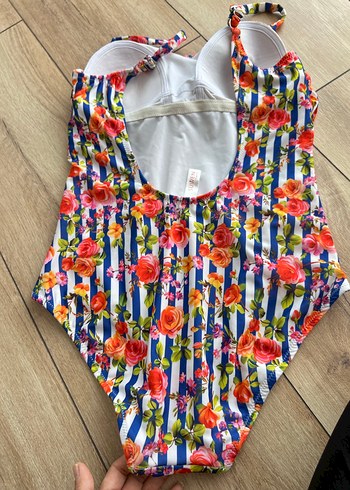 Çiçekli,, İnce Askılı Kadın Mayo - Görsel 2