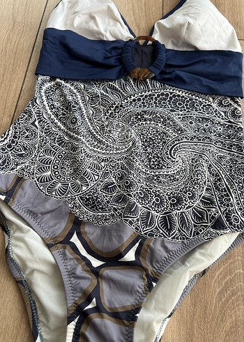 Lacivert Bağlamalı Dantelli Bohem Mayo - Görsel 2