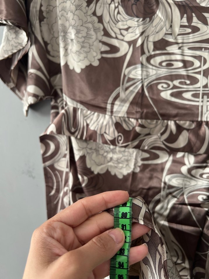 Vizon Desenli Elbise - Görsel 4