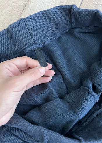 Lacivert  Erkek Bol Kesim Denim Eşofman Altı - Görsel 3