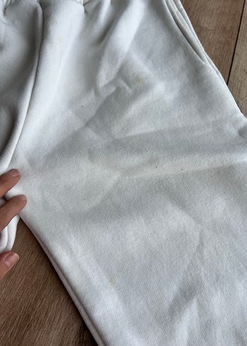 Siyah Şeritli Beyaz Rahat erkek Eşofman Altı - Görsel 4