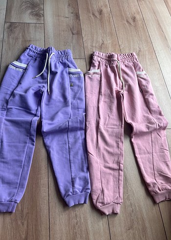 Rahat Kesim Mor ve Pembe Kız Eşofman Altı