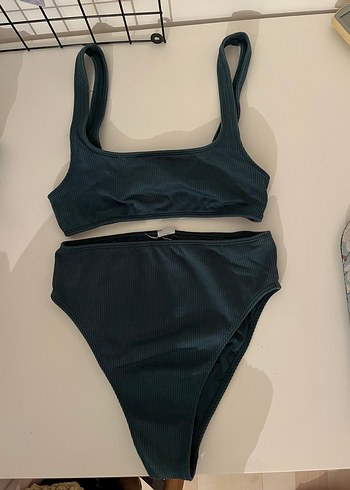 Su yeşili oysho yüksek bel bikini takımı
