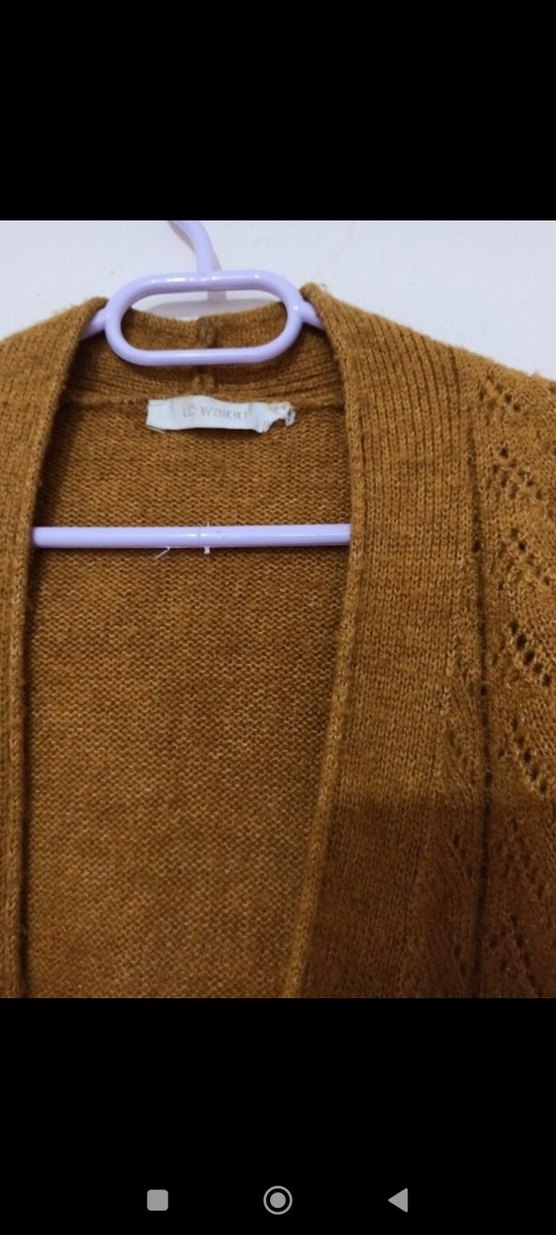 Bohem Tarzı Kahverengi Triko Boğazlı Kazak - Görsel 3