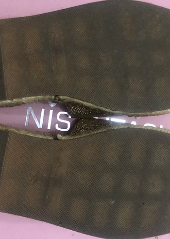 Kadın Altın Simli Dolgu Topuklu Espadril - Görsel 6