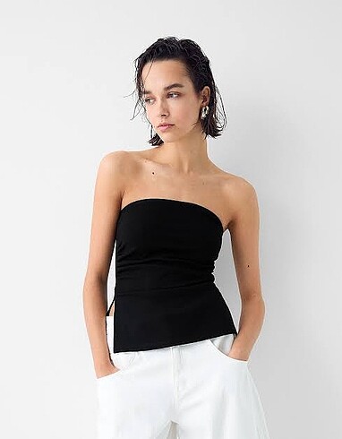 BERSHKA straplez bandeau top