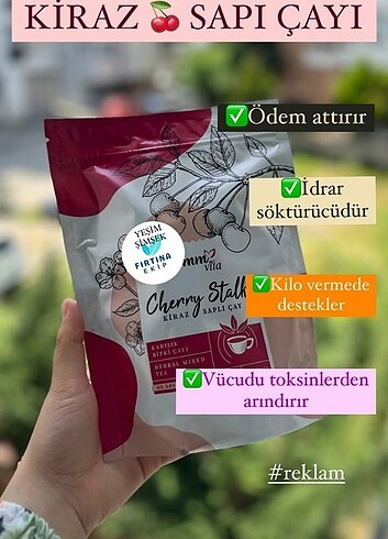 Homm bitkisel kiraz saplı çay