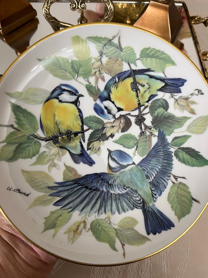 Altın Renkli Kuş Figürlü Dekoratif Duvar Tabağı - Görsel 3