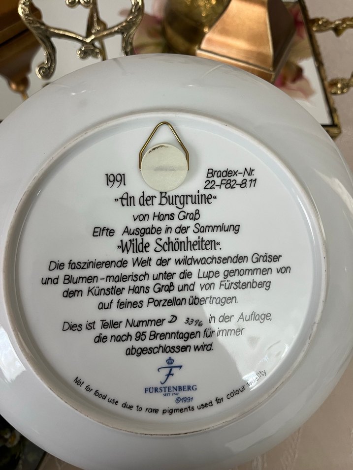 Çiçek Desenli Çok Renkli Duvar Tabağı - Görsel 3