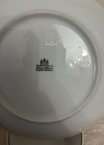 Gri ve Turuncu Çiçek Desenli Porselen Fincan Takımı - Görsel 5