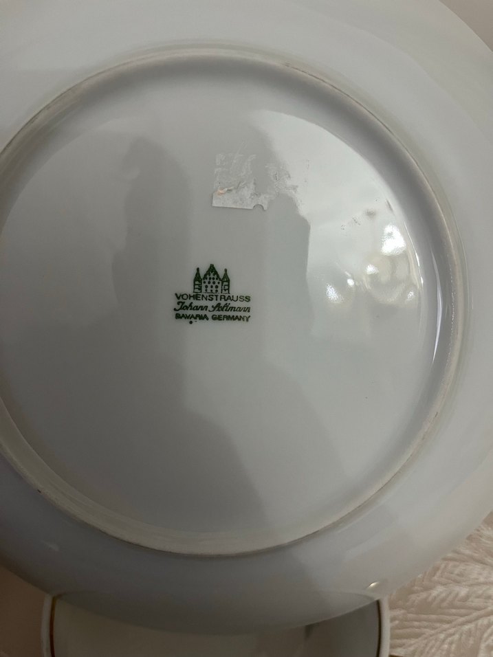 Gri ve Turuncu Çiçek Desenli Porselen Fincan Takımı - Görsel 5