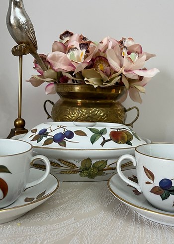 Altın Detaylı Meyve Desenli Porselen Set - Görsel 6