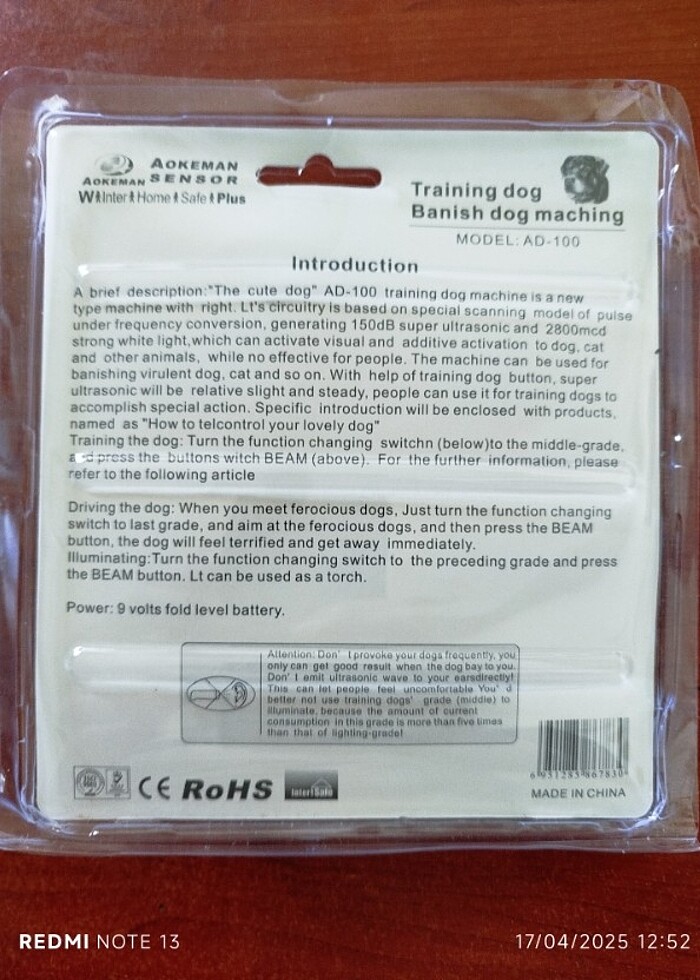  Aokeman Ad-100 Köpek Kovucu Süper Ultrasonik - Görsel 4