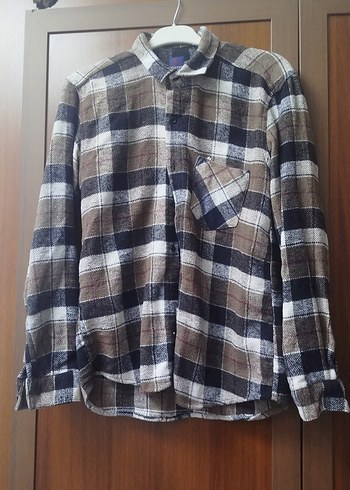 erkek Kahverengi  oduncu Düğmeli Gömlek - Görsel 4