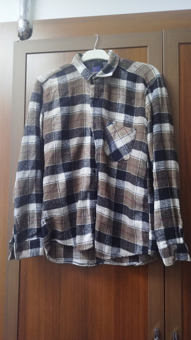 erkek Kahverengi  oduncu Düğmeli Gömlek - Görsel 4