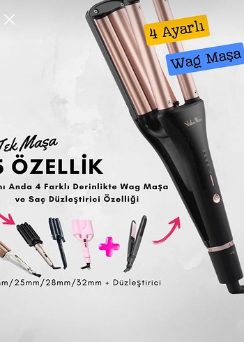 Shibo Wavy Profesyonel Wag Saç Maşası | Su Dalgası Şıklığıyla - Görsel 7